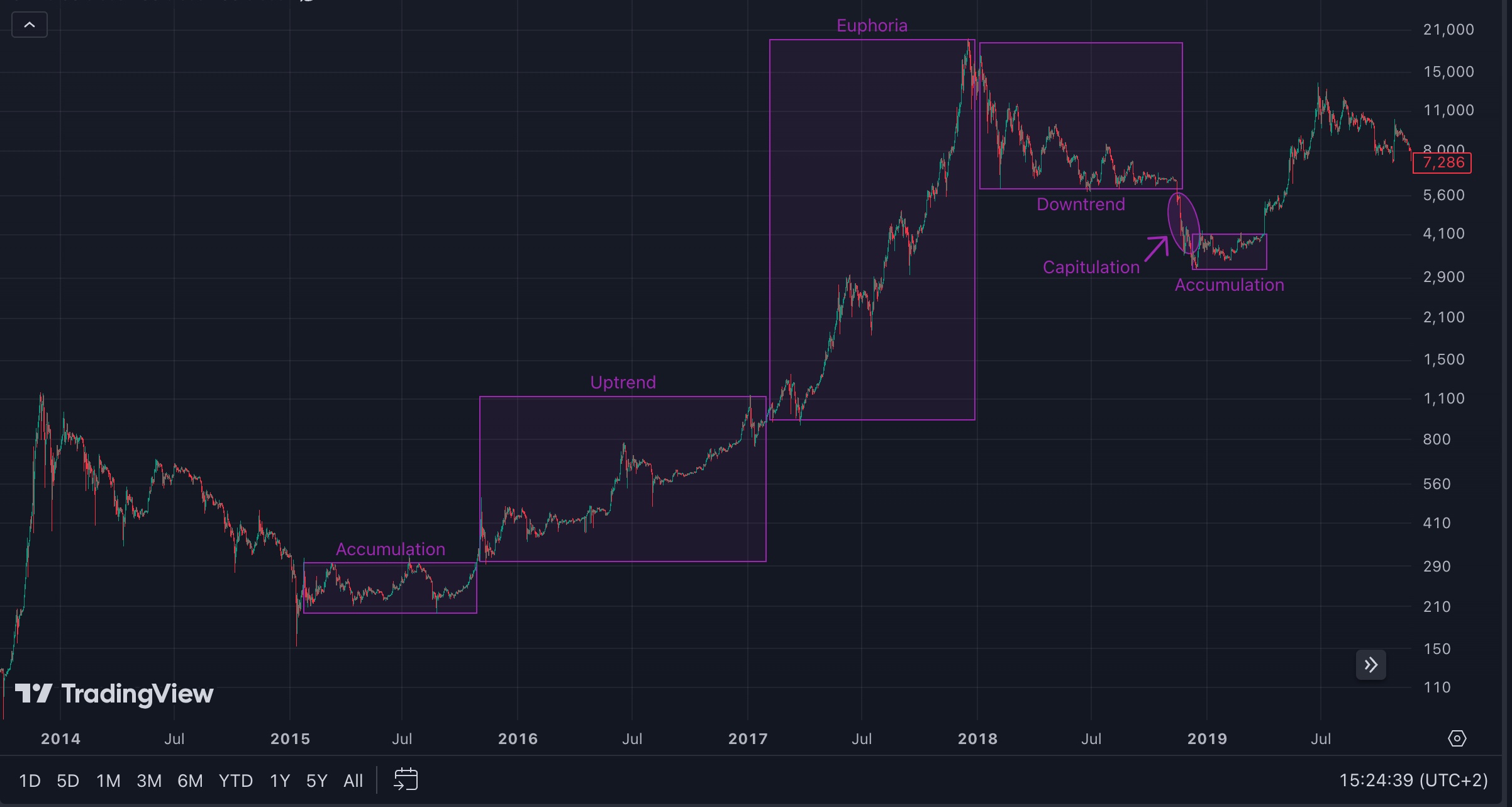 BTC Cycle - Log Chart