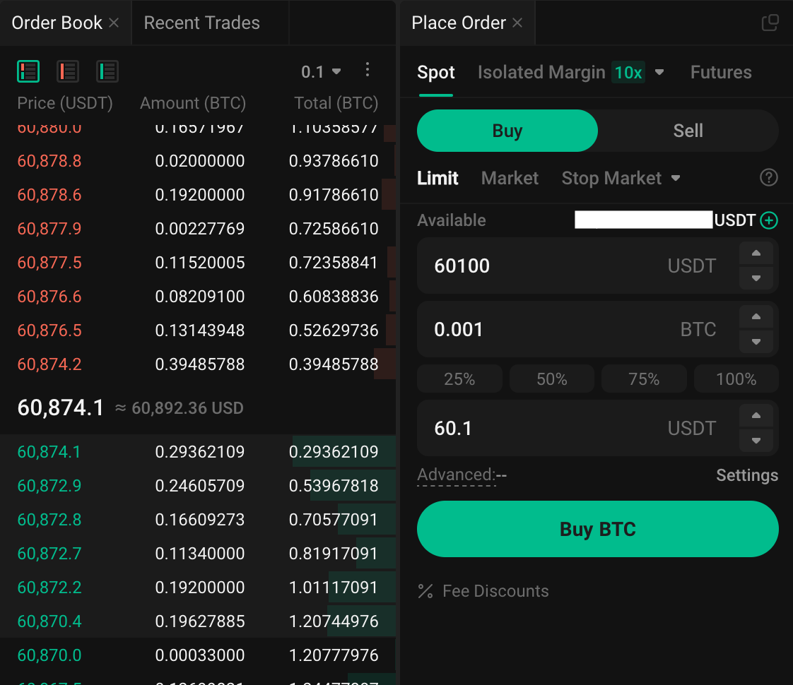 Buy - Limit Order